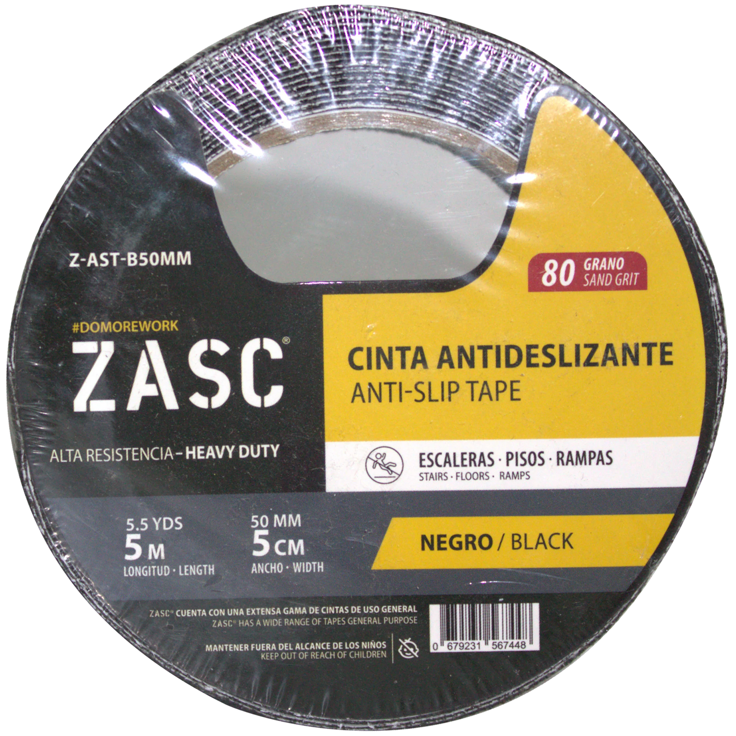 Cinta Antideslizante Negra 5 MTS