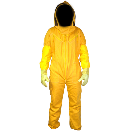 Traje de apicultor con capucha y guantes