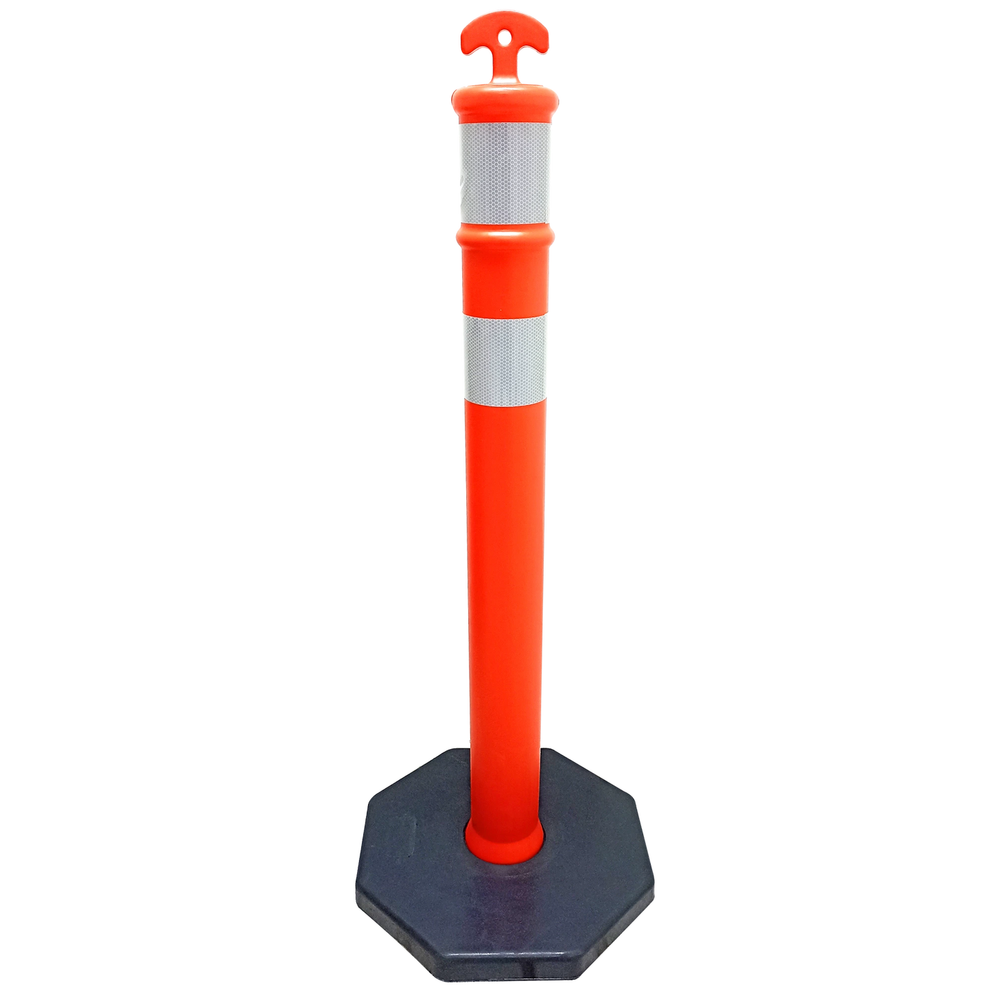 Cono Tipo Poste de 44" con Cinta Reflectiva