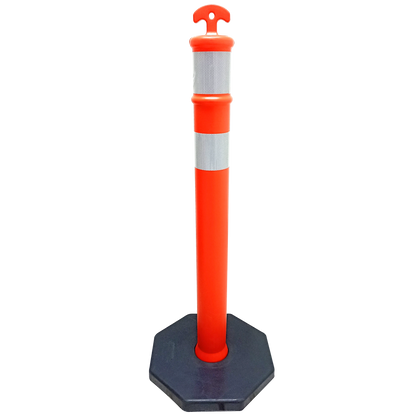 Cono Tipo Poste de 44" con Cinta Reflectiva
