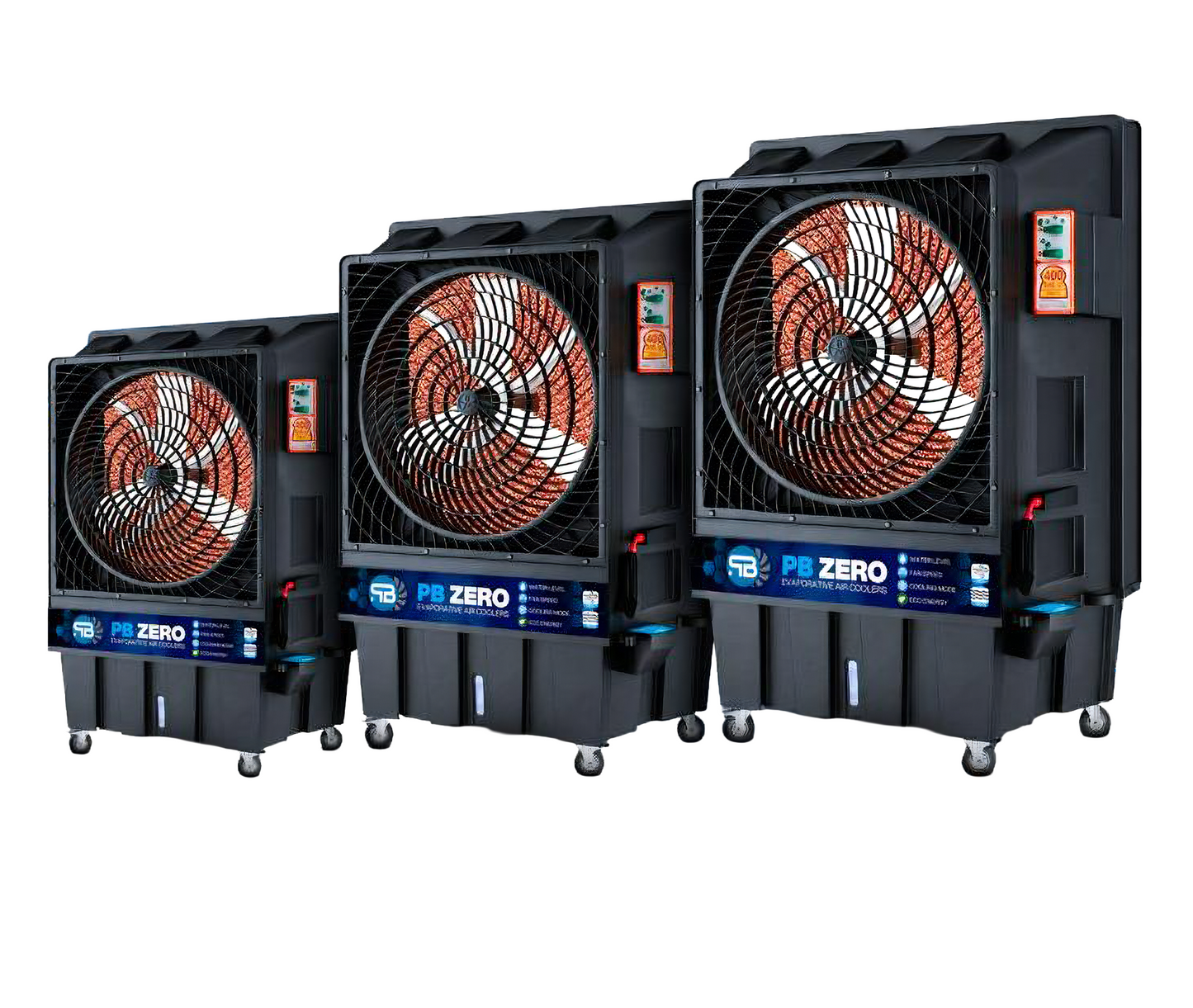 Enfriador de aire evaporativo industrial PBZero I TK09PB (90L) - TK12PB (120L) - TK20PB (200L)