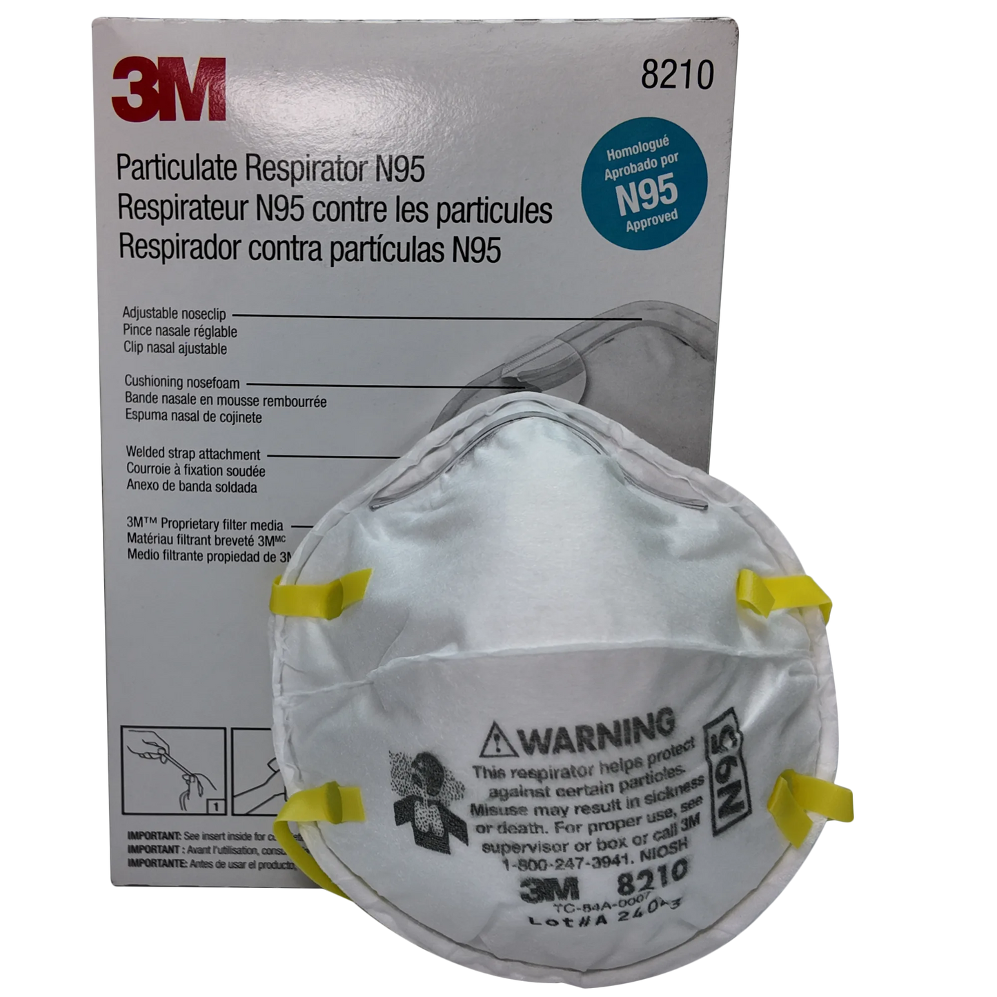 Mascarilla Desechable 3M 8210 - Doble Liga Económica