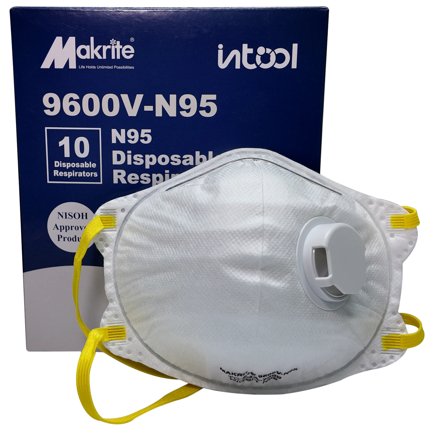 Mascarilla N95 Makrite 9600V - Válvula Exhalación Profesional