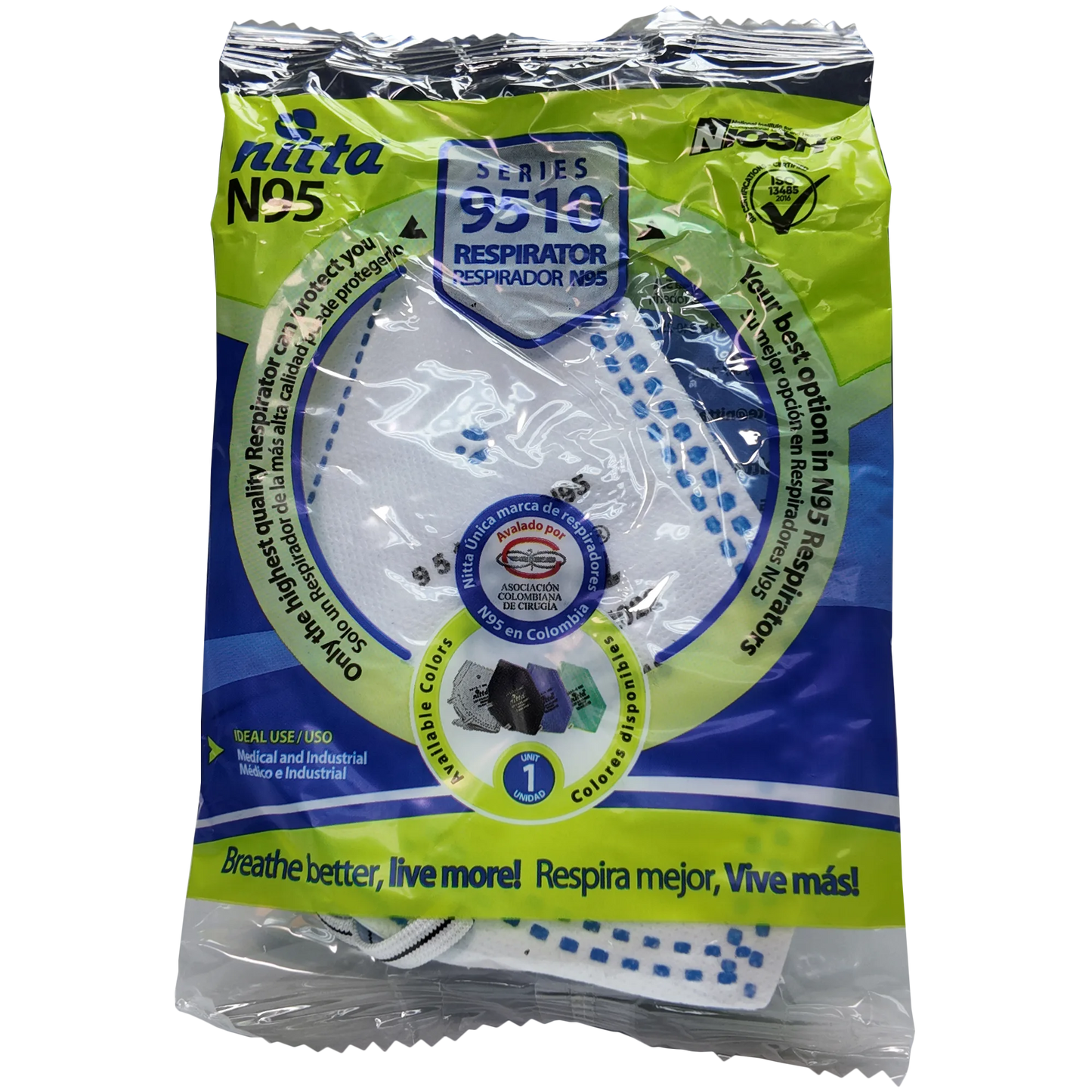Mascarilla N95 Nitta Blanca - Protección Estándar
