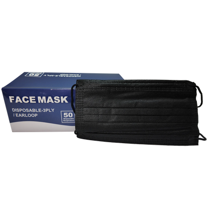 Mascarilla Quirúrgica Negra - Estándar Médico