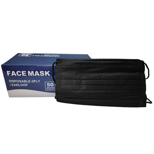 Mascarilla Quirúrgica Negra - Estándar Médico