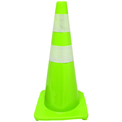 Cono Verde de 27" con Doble Cinta Reflectiva