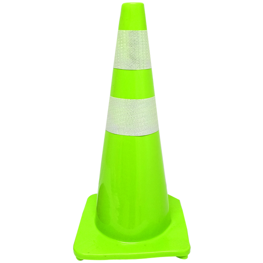 Cono Verde de 27" con Doble Cinta Reflectiva