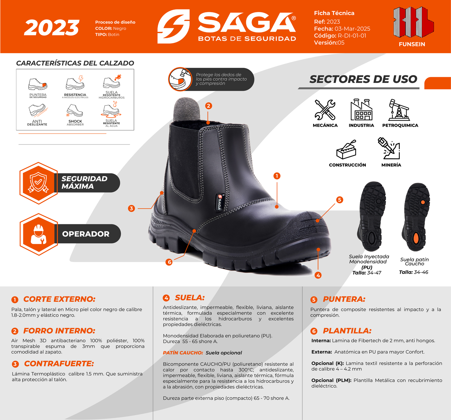 Zapato Operador de Seguridad - SAGA 2023