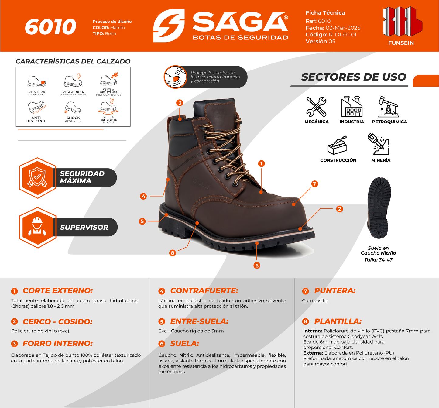 Zapato Goodyearwelt de Seguridad - SAGA 6010