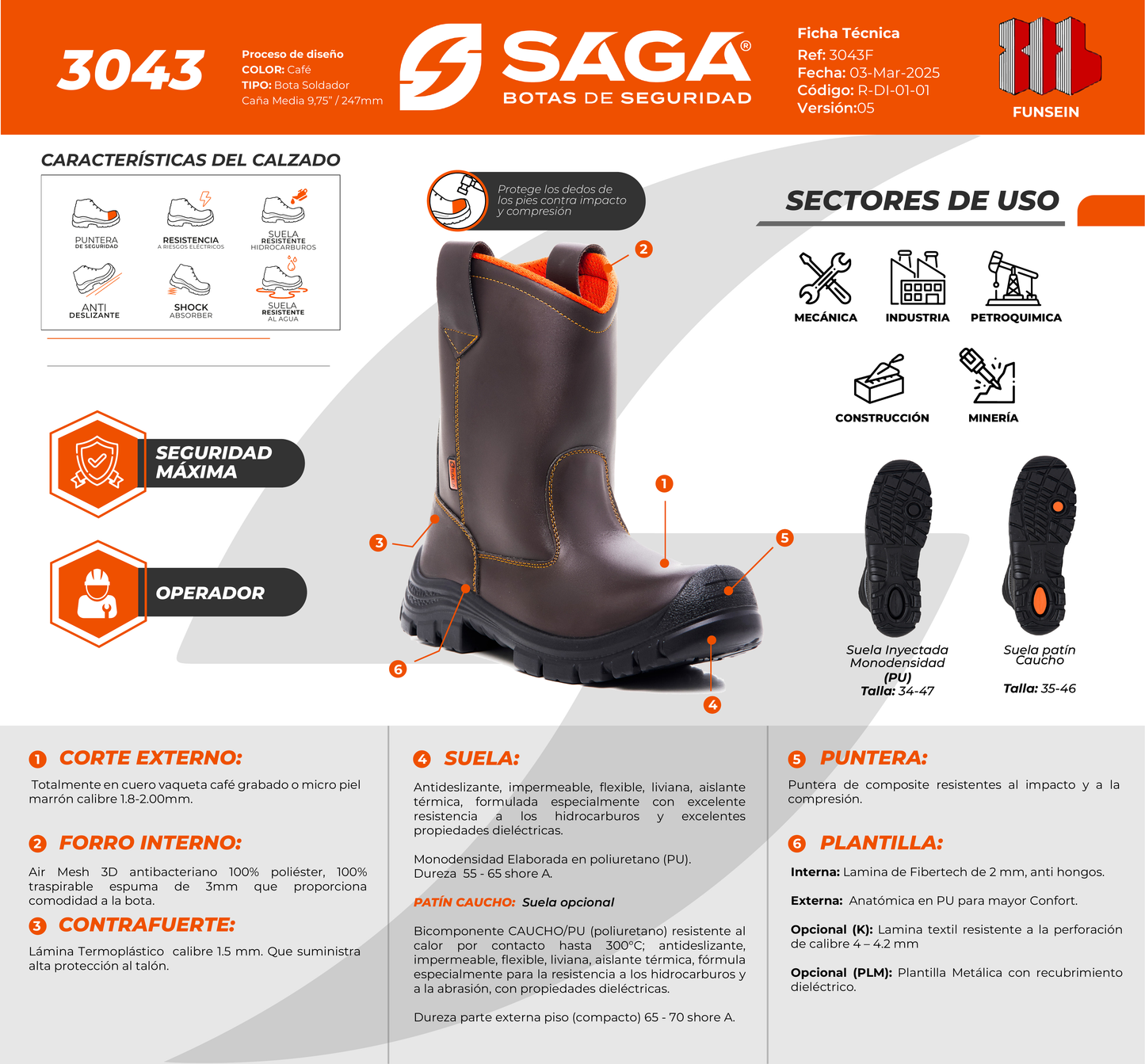 Zapato Operador de Seguridad - SAGA 3043