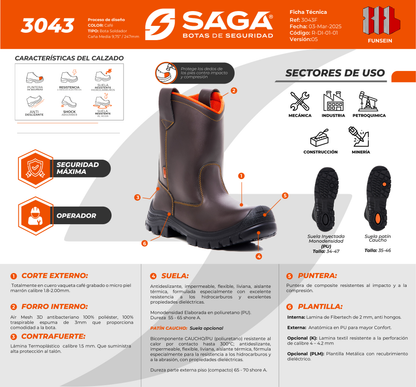 Zapato Operador de Seguridad - SAGA 3043