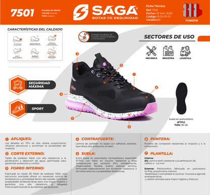 Calzado Deportivo de Seguridad - SAGA 7501
