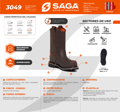 Zapato Goodyearwelt de Seguridad - SAGA 3049