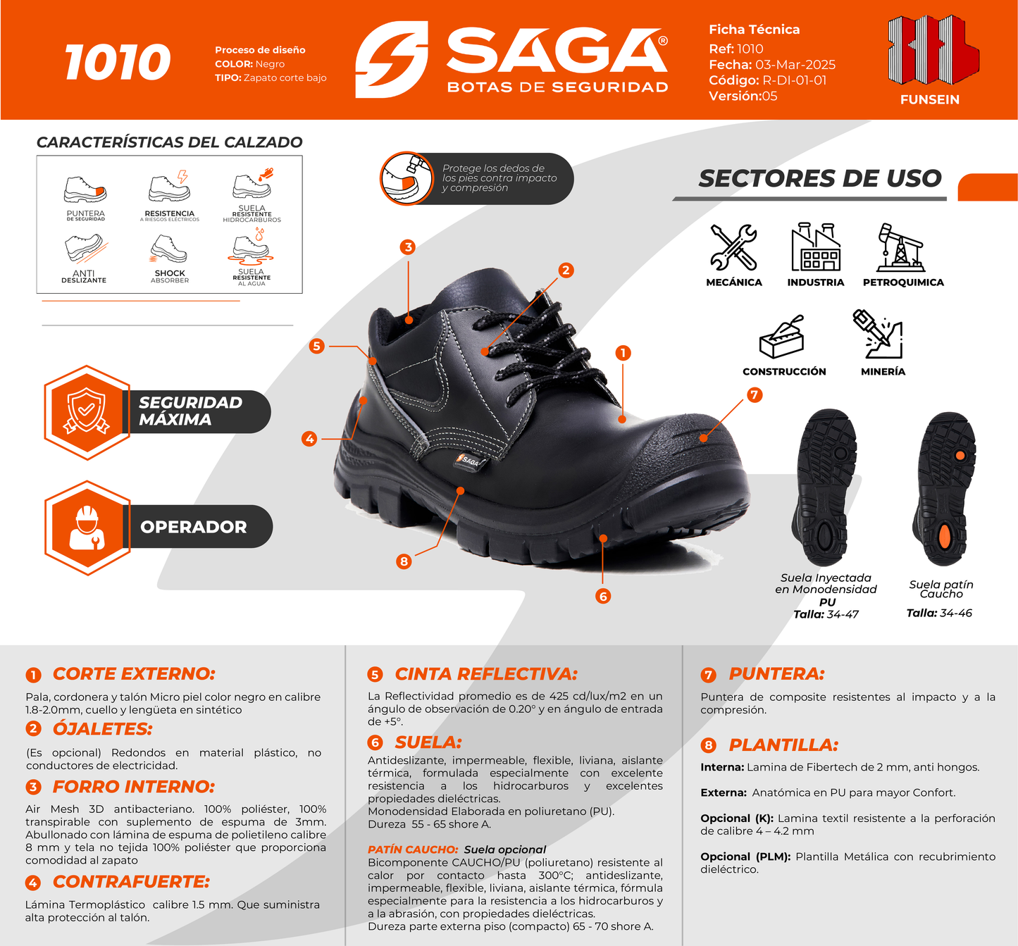 Zapato Operador de Seguridad - SAGA 1010