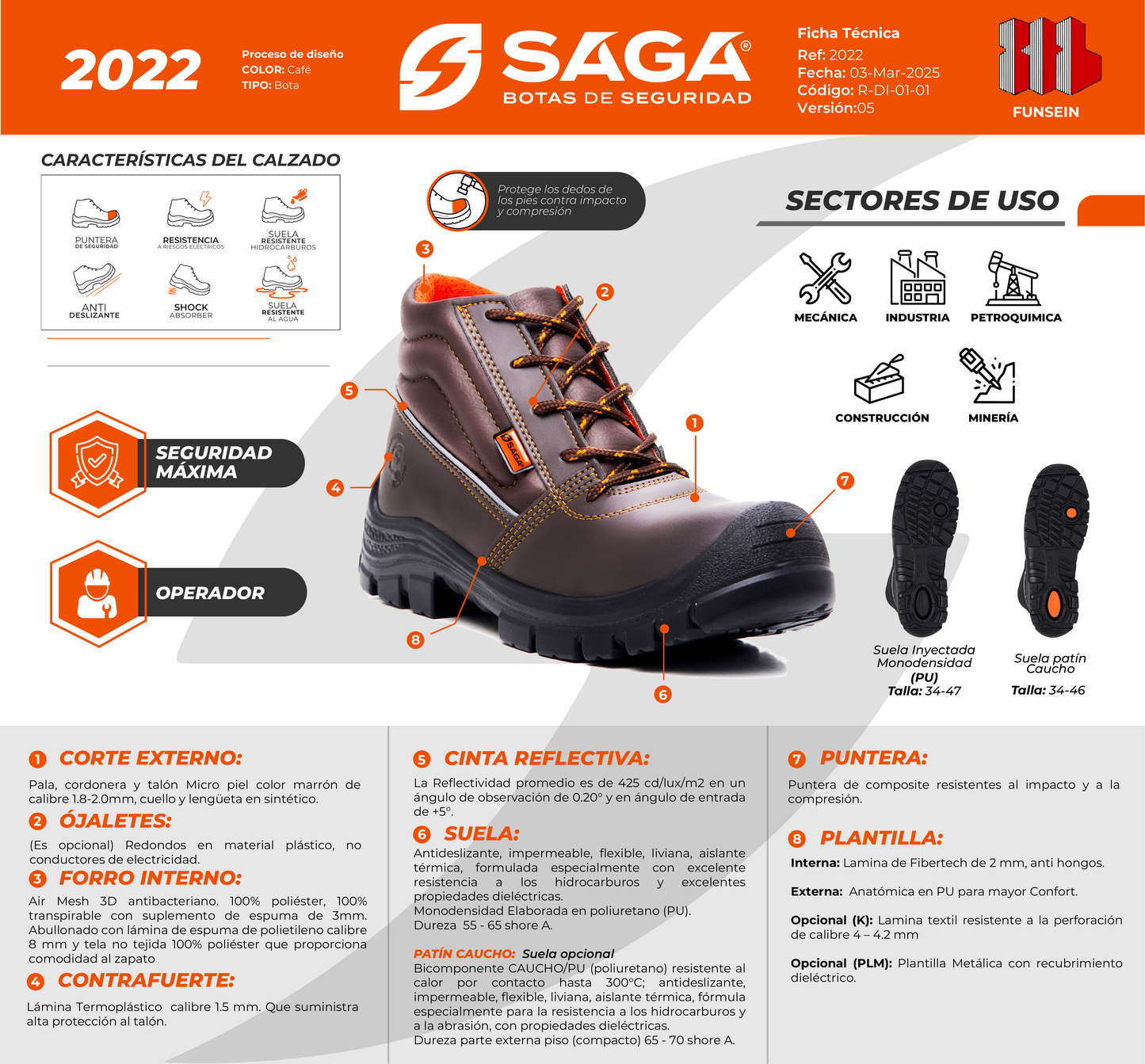Zapato Operador de Seguridad - SAGA 2022