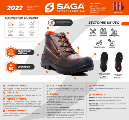 Zapato Operador de Seguridad - SAGA 2022