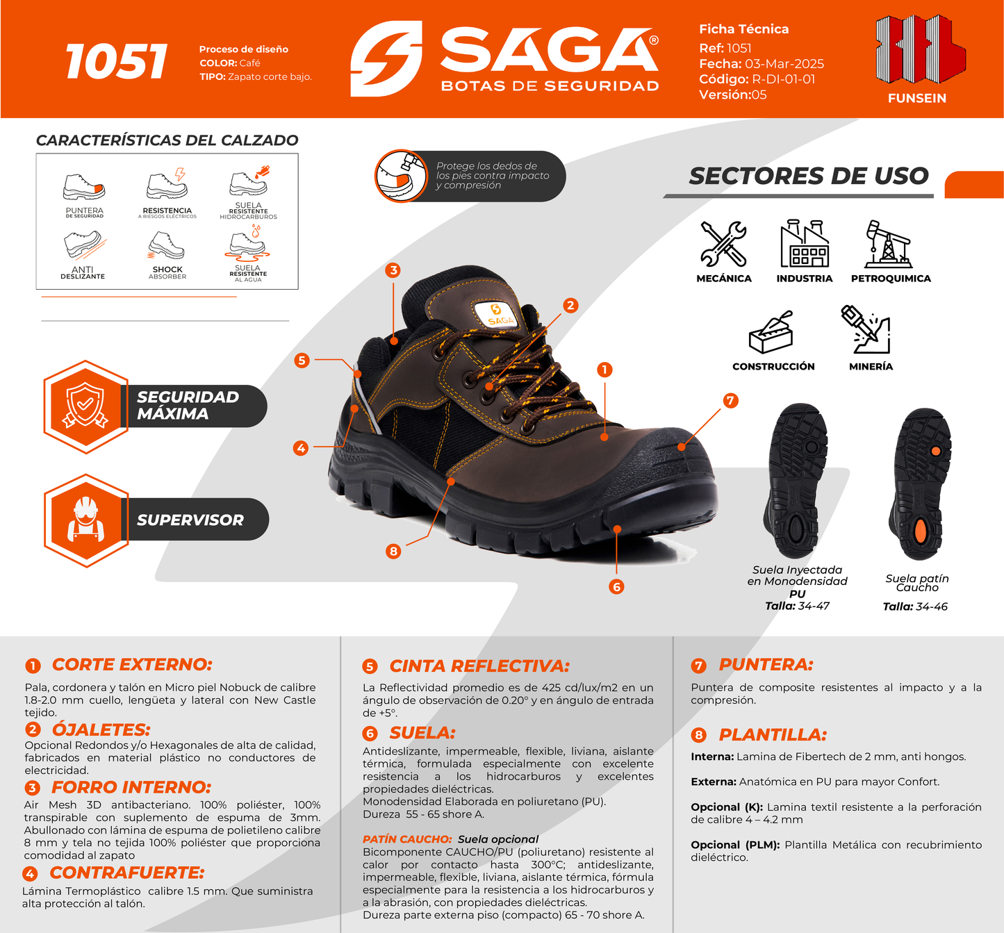 Zapato Operador de Seguridad - SAGA 1051