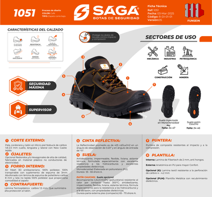 Zapato Operador de Seguridad - SAGA 1051