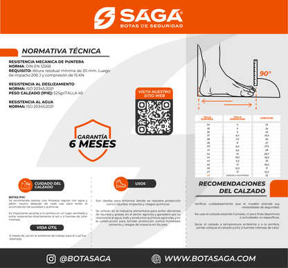 Bota de PVC de Seguridad - SAGA 9020