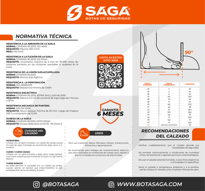 Zapato Operador de Seguridad - SAGA 2021